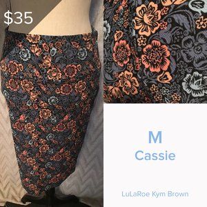 Lularoe Cassie Skirt Floral Design